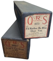 QRS Player Piano Rolls Set Of 2 Likely 1920s Vintage Antique Collectible Music