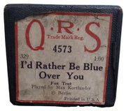 QRS Player Piano Rolls Set Of 2 Likely 1920s Vintage Antique Collectible Music