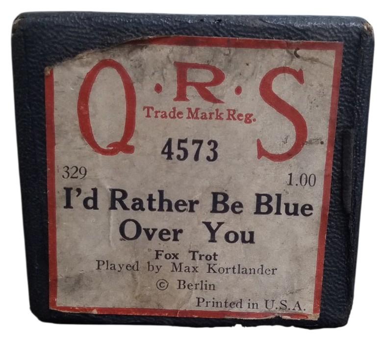 QRS Player Piano Rolls Set Of 2 Likely 1920s Vintage Antique Collectible Music