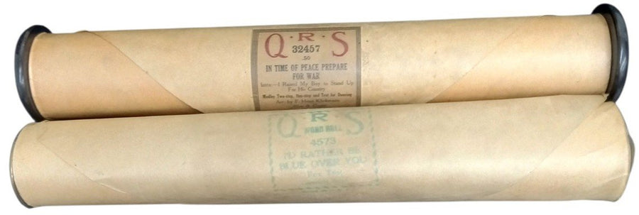 QRS Player Piano Rolls Set Of 2 Likely 1920s Vintage Antique Collectible Music