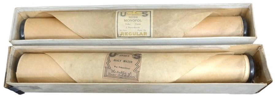 US Player Piano Rolls W/Original Boxes Likely 1920s Antique Collectible Music