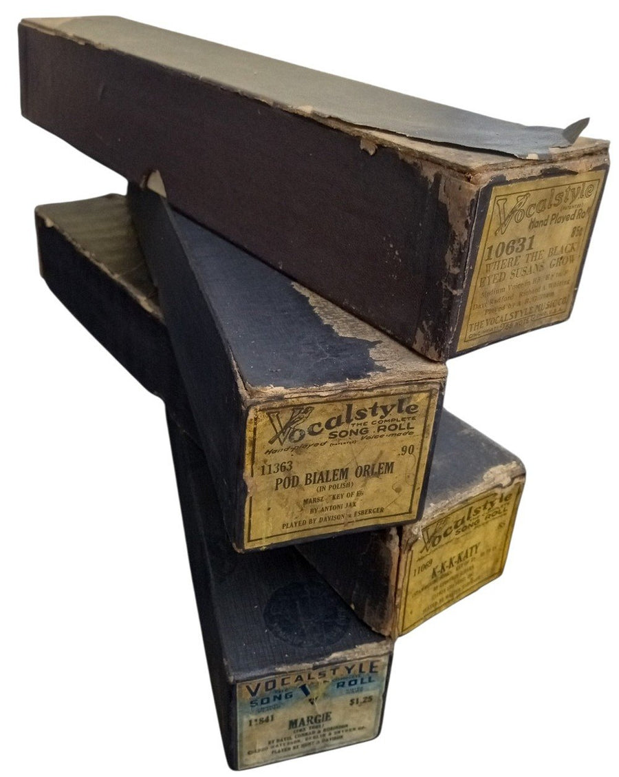 Vocalstyle Song Rolls For Player Piano Set Of 4 Antique Made In Cincinnati Ohio