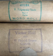 Rolls For Player Piano Likely 1920s Vintage Antique Collectible Music No Boxes