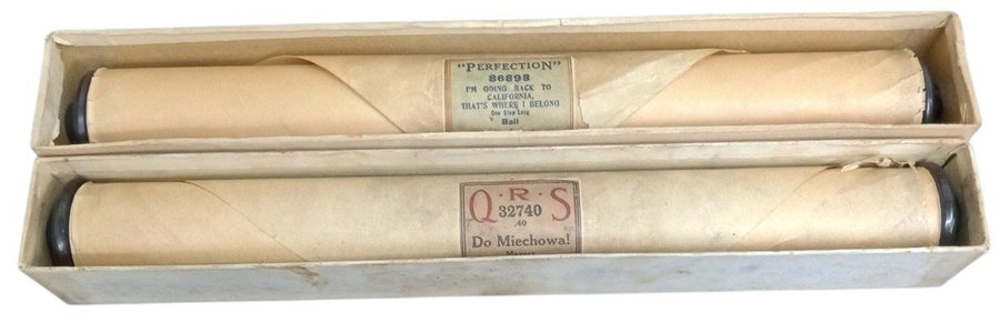 Player Piano Rolls W/Original Boxes QRS & Perfection Likely 1920s Antique Music