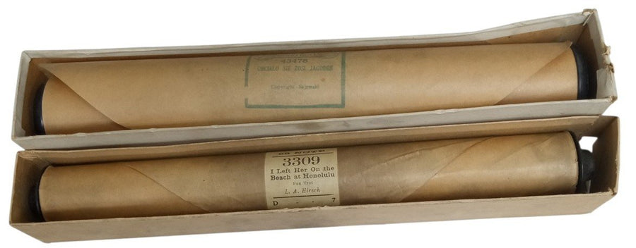 Player Piano Rolls W/Boxes Likely 1920s Vintage Antique Collectible Music