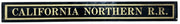 California Northern Railroad Jalousie Glass Sign