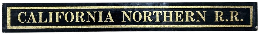 California Northern Railroad Jalousie Glass Sign