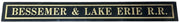 Bessemer and Lake Erie Railroad Ohio Pennsylvania Jalousie Sign