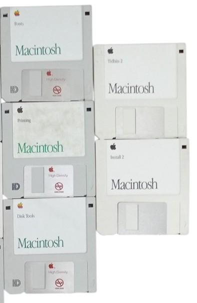 Apple Macintosh Assorted Floppy Disks 1990s Set Of 21 Retro Nostalgic Untested