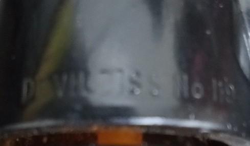 DeVilbiss No.119 Medical Atomizer Glass Bottle Likely 1960s Vintage Collectible
