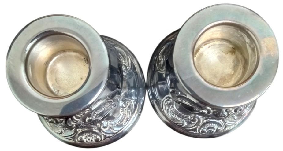 Wallace Baroque Silverplate Candle Holders Vintage Collectible Decorative