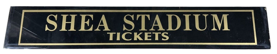 Shea Stadium Tickets New York Jalousie Glass Sign