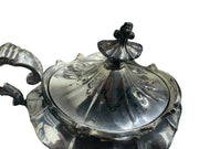 Reed and Barton 6710 Silver Plated Coffee & Tea Set With Tray, Victorian Pattern