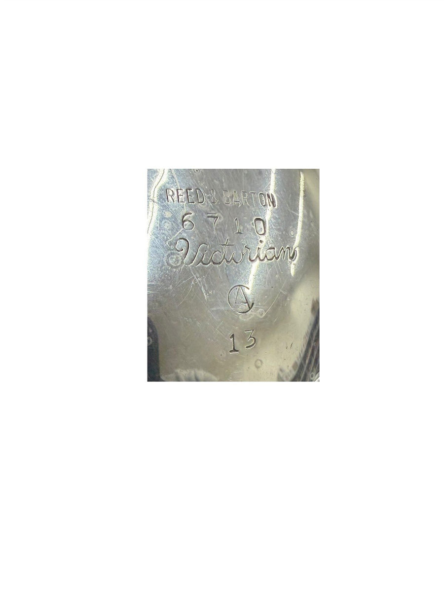 Reed and Barton 6710 Silver Plated Coffee & Tea Set With Tray, Victorian Pattern