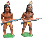 Barclay Or Manoil Native American Toy Lead Figures Likely 1930s Set Of 4 Antique