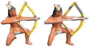 Barclay Or Manoil Native American Toy Lead Figures Likely 1930s Set Of 4 Antique
