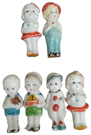Penny Dolls Made In Japan Set Of 6 Likely 1930s Vintage Antique Collectible Toys
