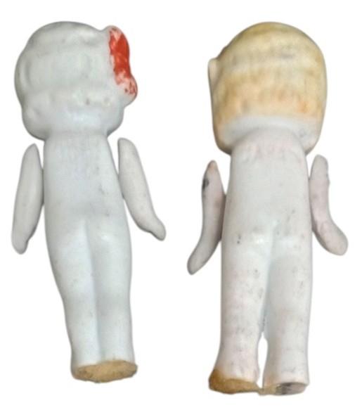 Bisque Porcelain Dolls W/Jointed Arms Set Of 5 Japan Vintage Collectible Toys