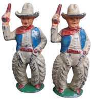 Barclay Or Manoil Cowboy Toy Lead Figures Set Of 4 Likely 1930s Vintage Antique