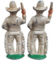 Barclay Or Manoil Cowboy Toy Lead Figures Set Of 4 Likely 1930s Vintage Antique
