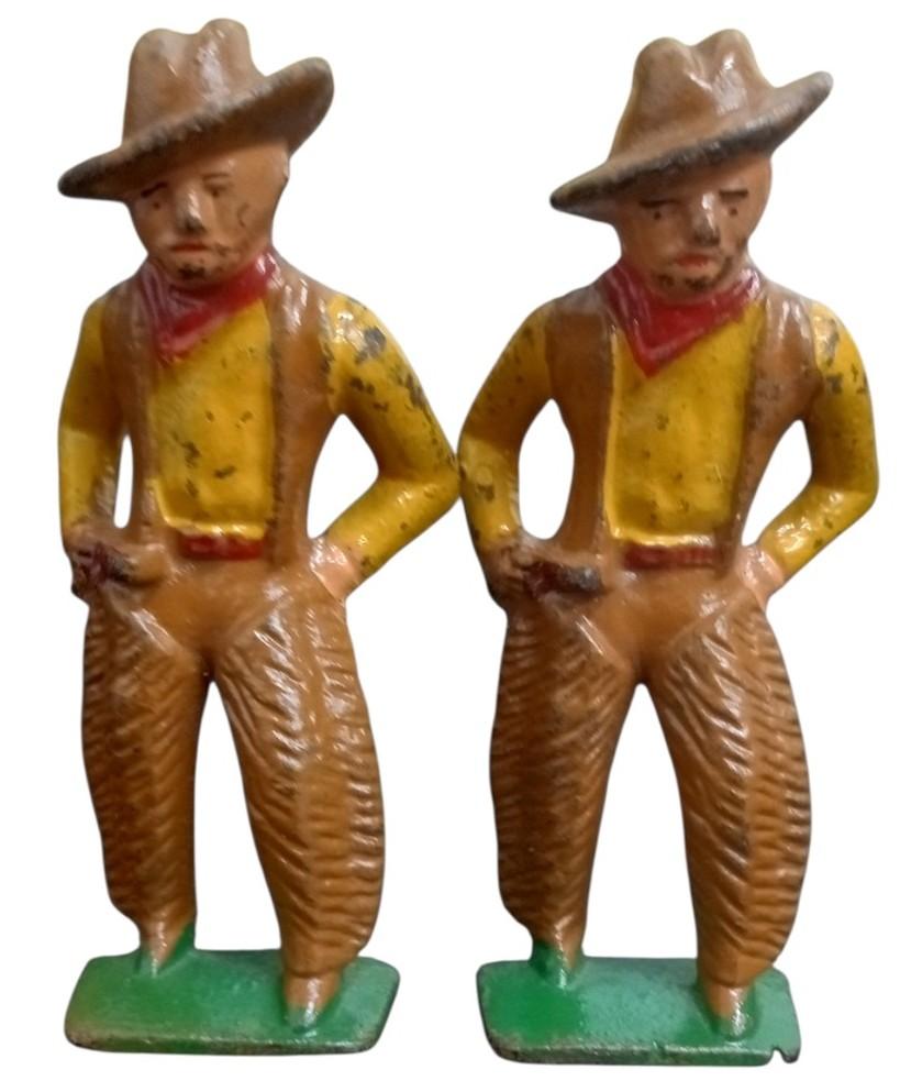 Barclay Or Manoil Cowboy Toy Lead Figures Set Of 4 Likely 1930s Vintage Antique