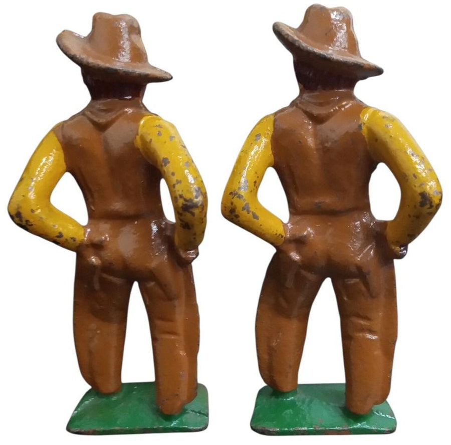 Barclay Or Manoil Cowboy Toy Lead Figures Set Of 4 Likely 1930s Vintage Antique