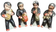 Japanese Dime Store Musican Figures Set Of 4 Likely 1930s Vintage Collectible