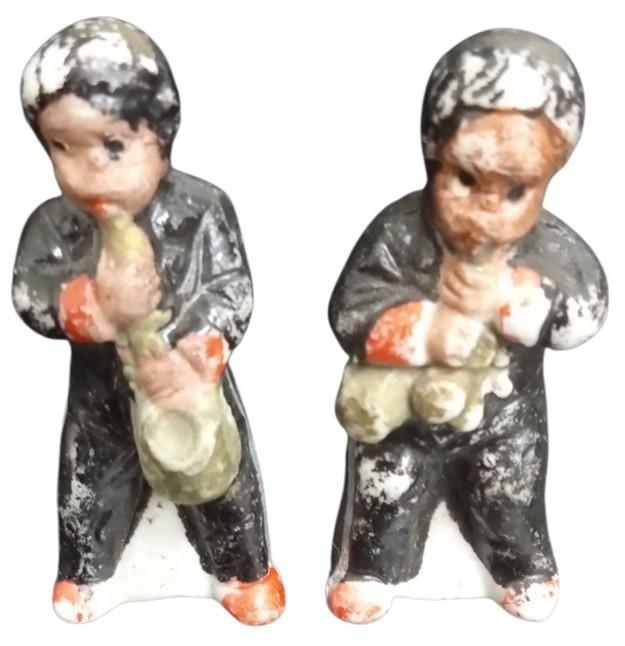 Japanese Dime Store Musican Figures Set Of 4 Likely 1930s Vintage Collectible