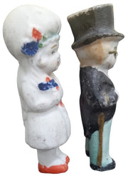 Japanese Miniature Bride & Groom Figures Likely 1960s Vintage Collectible Cute