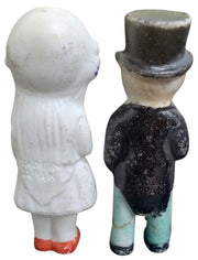 Japanese Miniature Bride & Groom Figures Likely 1960s Vintage Collectible Cute