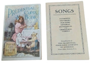 Prudential Insurance 1910 Cookbook & 1934 Songs Book Antique Collectible