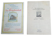 Prudential Insurance 1910 Cookbook & 1934 Songs Book Antique Collectible