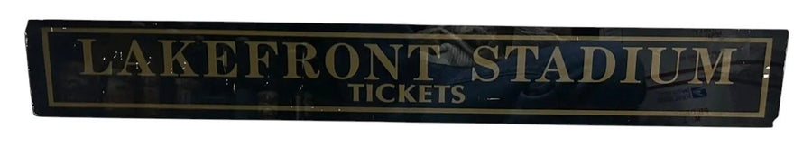 Lakefront Stadium Tickets Antique Jalousie Glass Sign