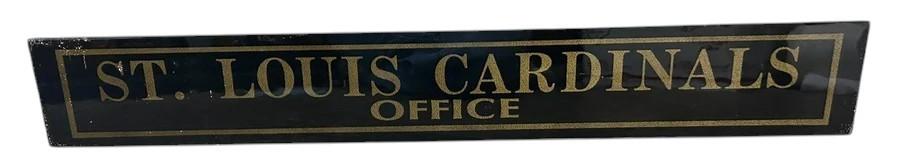 St. Louis Cardinals Office Antique Jalousie Glass Sign