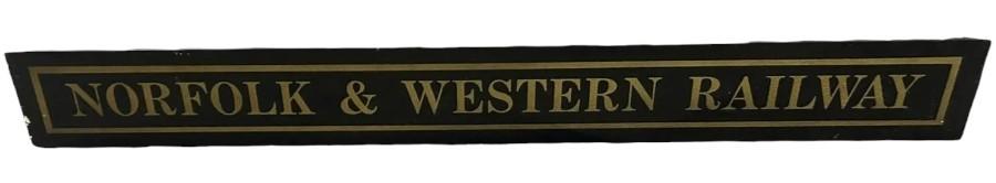 Norfolk & Western Railway Antique Jalousie Glass Sign