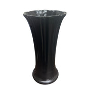 Fiesta - Foundry Black Medium Flower Vase Homer Laughlin HLC Ceramic Collectible Decor