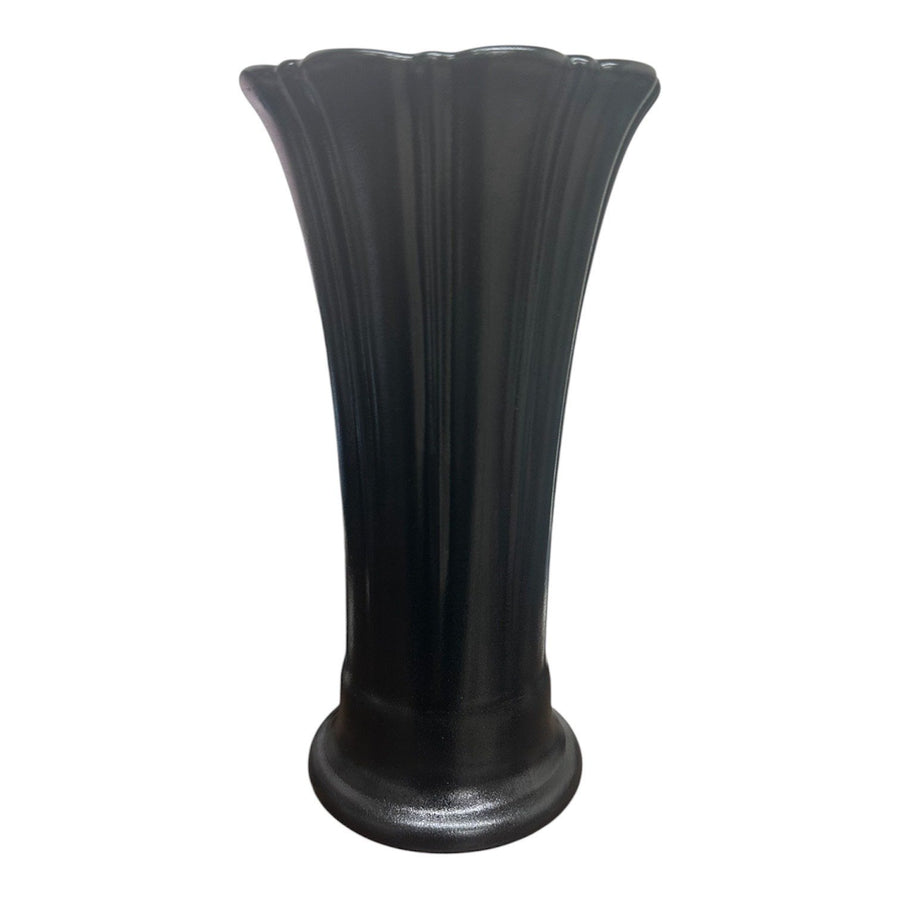 Fiesta - Foundry Black Medium Flower Vase Homer Laughlin HLC Ceramic Collectible Decor