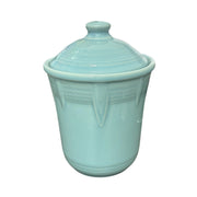 Fiesta - Sky Blue 1 Quart Small Chevron Canister Homer Laughlin HLC Ceramic Kitchen Storage Jar