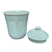 Fiesta - Sky Blue 1 Quart Small Chevron Canister Homer Laughlin HLC Ceramic Kitchen Storage Jar