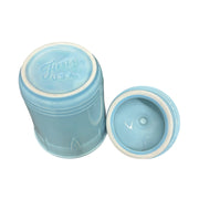 Fiesta - Sky Blue 1 Quart Small Chevron Canister Homer Laughlin HLC Ceramic Kitchen Storage Jar