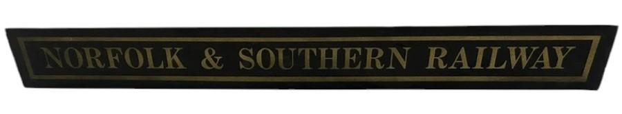 Norfolk & Southern Railway Antique Jalousie Glass Sign