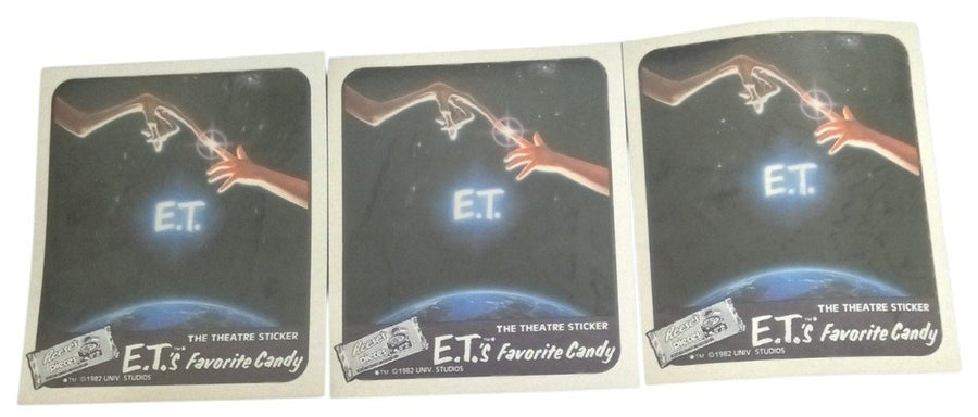 E.T. Reese's Pieces The Theatre Sticker 1982 Set Of 7 Retro Collectible