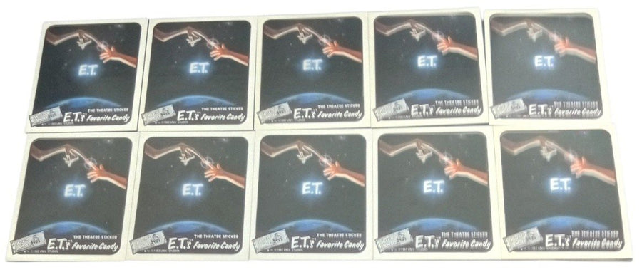 E.T. Reese's Pieces The Theatre Sticker 1982 Set Of 10 Retro Collectible