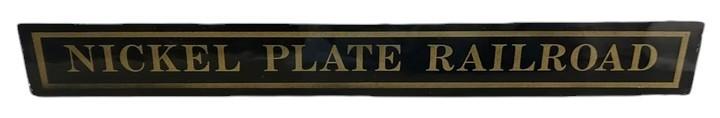 Nickel Plate Railroad Antique Jalousie Glass Sign