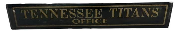 Tennessee Titans Office Antique Jalousie Glass Sign