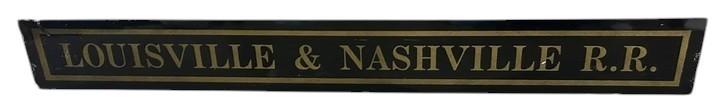 Louisville & Nashville RR Antique Jalousie Glass Sign