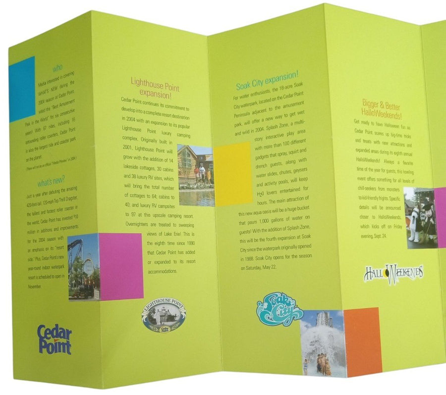 Cedar Point 2004 Season Guide W/Envelope Retro Collectible Nostalgic Ohio