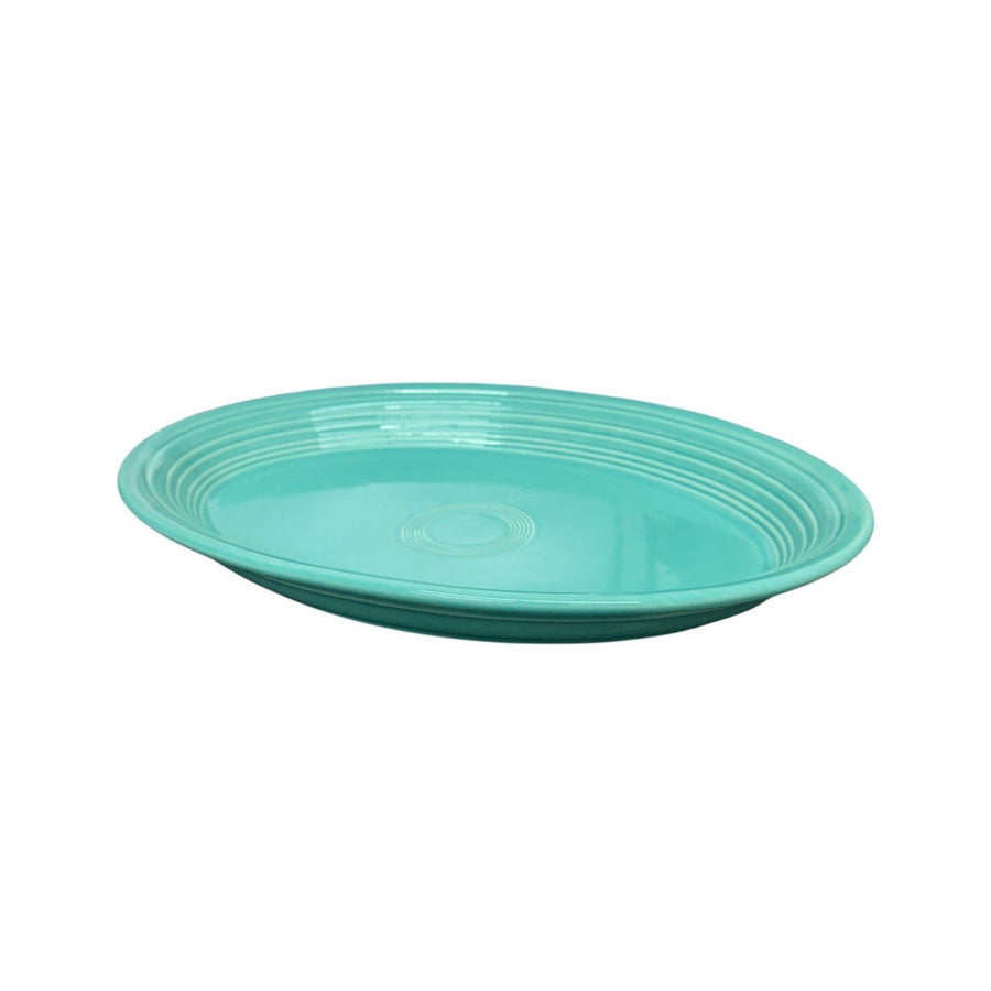 Fiesta - Turquoise Blue Large Oval Serving Platter Homer Laughlin HLC Ceramic Tableware
