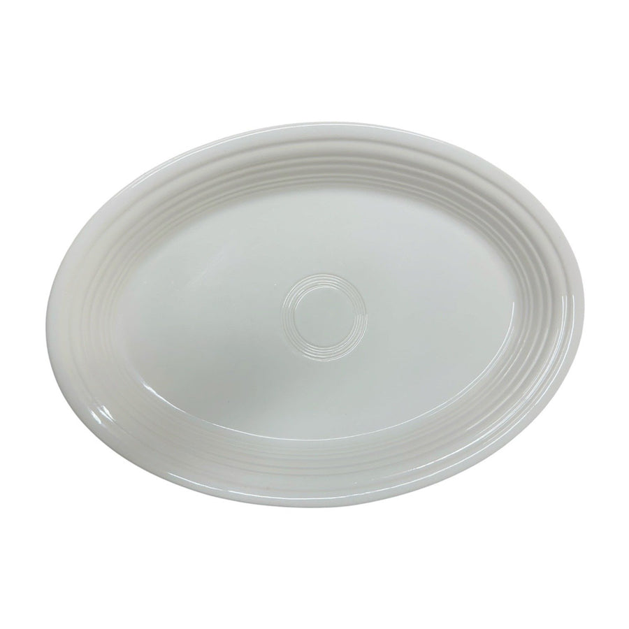 Fiesta - White Large Oval Serving Platter Homer Laughlin HLC Ceramic Tableware