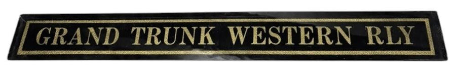 Grand Trunk Western Rly Antique Jalousie Glass Sign